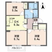 コートクレアールCの間取り画像