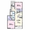 アベニール三木Bの間取り画像