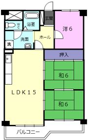 三和平城グランドパレスの間取り画像