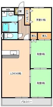 すてーじあ錦ヶ丘の間取り画像