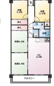 アーネスト能茶山の間取り画像