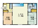 中尾貸家の間取り画像