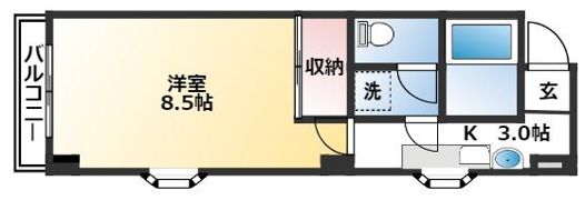 オカダハイツの間取り画像