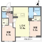 ベトン アジュール しょうわの間取り画像