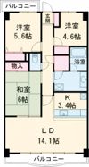 プレステージ青山の間取り画像