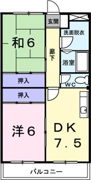 ニューマリッチ大熊の間取り画像