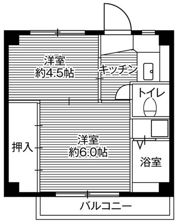 ビレッジハウス下九沢4号棟の間取り画像