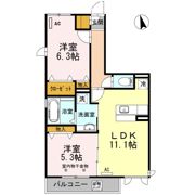 ヴィラ グレンディールの間取り画像