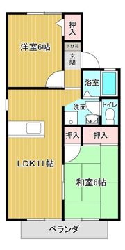 ヴェルデュール宮竹 B棟の間取り画像