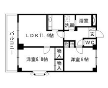 コートベネッセ熊本駅南の間取り画像