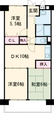 パレス朝霧ヶ丘の間取り画像
