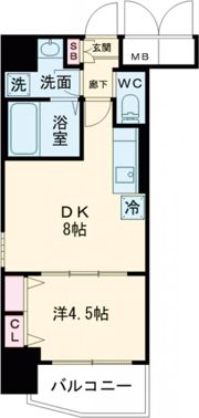 エステムコート三宮駅前IIアデシオンの間取り画像