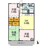 サンライズ駅部田の間取り画像