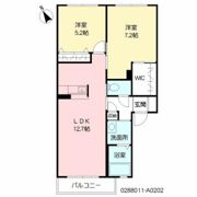 ドミール東貫 A棟の間取り画像