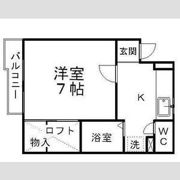 ピースフル泉12(家具家電付)の間取り画像