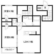 レジデンスシーマⅡの間取り画像