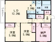 WELL BRIGHT 朝日RESIDENCEの間取り画像