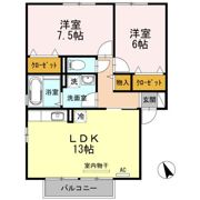 ジュアン ボヌール A棟の間取り画像