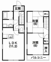 maisonette（メゾネット）城下Ⅱの間取り画像