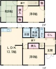笹尾西1丁目借家の間取り画像