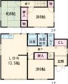 笹尾西1丁目借家の間取り画像