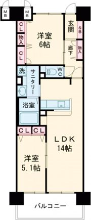 アルファライフ玉藻公園の間取り画像