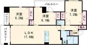 S．PROUD水前寺駅前の間取り画像
