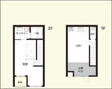 TRAIL hofu hachioji（トレイル防府八王子）アトリエの間取り画像
