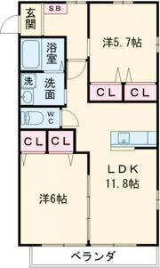 フロコリール25の間取り画像