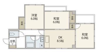 ロイヤル石田A棟の間取り画像