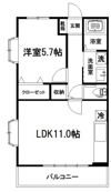 高井ハイツの間取り画像