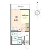 AXIA八熊★初期費用7万円ぽっきりキャンペーン★家具家電リース相談可の間取り画像