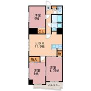 アーバンシェルB館の間取り画像