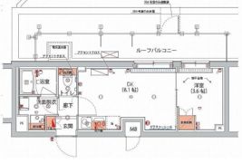 ハーモニーレジデンス神楽坂ヒルズthirdの間取り画像