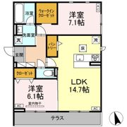 セレスティア長良 ウエストの間取り画像