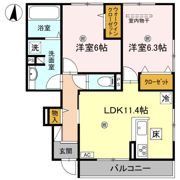 ソレイユ嵯峨野の間取り画像