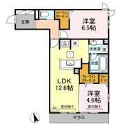 サリオス段原日出の間取り画像