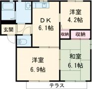 二色の浜グリーンウィレッジAの間取り画像
