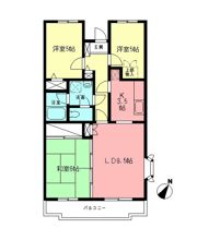 原当麻Mハイツの間取り画像