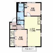 ボナール篠原 Aの間取り画像