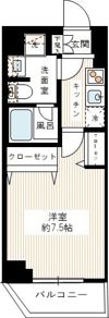 REALIZE蒲田Ⅱの間取り画像