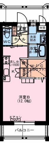 Albero bello K3（ｱﾙﾍﾞﾛ ﾍﾞｯﾛ ﾄﾘﾌﾟﾙｹｰ）の間取り画像