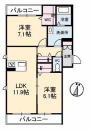ゼディオン西深津の間取り画像