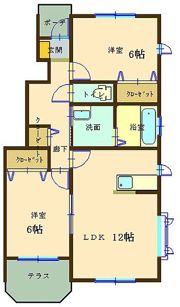 クレールアンファンBの間取り画像