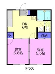 コーポラス真岡Aの間取り画像