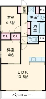 リアンレガーロ大牟田の間取り画像