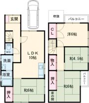 大和郡山市新町戸建の間取り画像