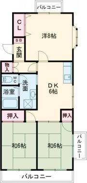 サンライズ栄の間取り画像