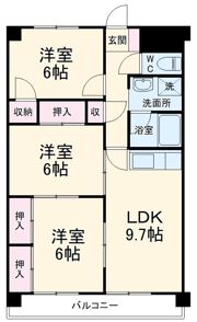 シャトーホソダAの間取り画像
