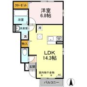 セジュール シンメイの間取り画像
